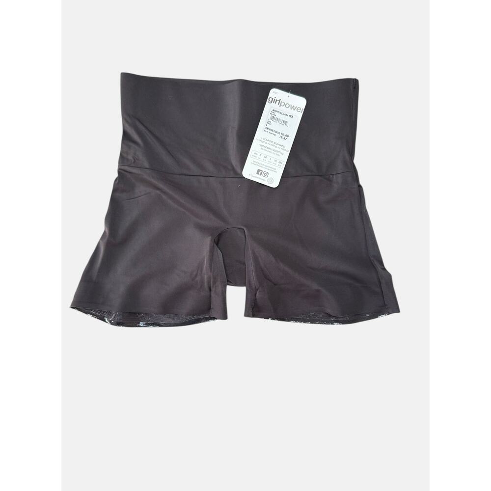 NWT Girl Power Black Shapewear Shorts High Waist Smoothing L